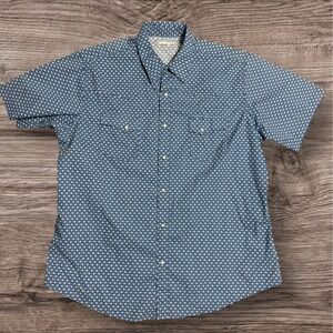 Vintage Wrangler‎ Shirt Mens XL Wrancher Rancher Southwest Cowboy Retro AOP